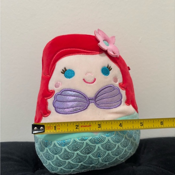 Little Mermaid Squishmallow with Red Hair and Purple Accents - Picture 4 of 6